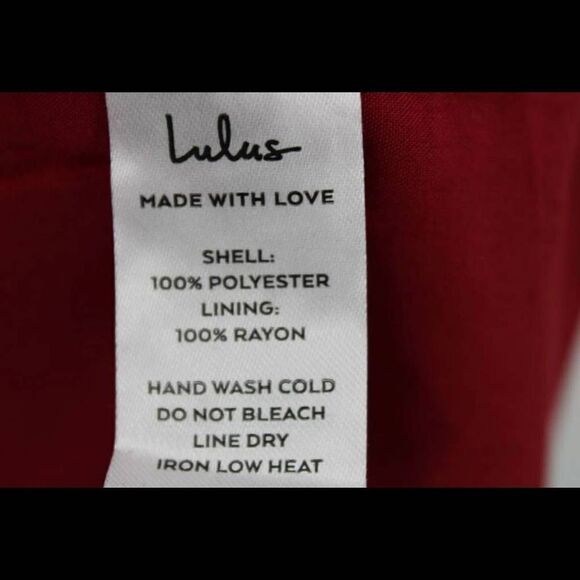 Lulus Sheath Dress Womens Size M Red Floral Lace Overlay - Picture 7 of 7